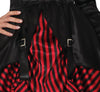 GP79907 – Steampunk Gothic Halloween Kleid Mit Zylinder – Größe: 36 - 38 (S), 38 - 40 (M), 42 - 44 (L) – Farbe: Schwarz / Rot