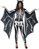 GP79910 – Fledermaus Skelett Halloween Kostüm Elegant – Größe: 38 - 40 (M), 42 - 44 (L) – Farbe: Schwarz
