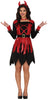 GP79912 – Dämonisches Halloween Kostüm Mit Hörnern – Größe: 36 - 38 (S), 38 - 40 (M), 42 - 44 (L) – Farbe: Rot / Schwarz
