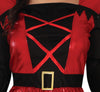 GP79912 – Dämonisches Halloween Kostüm Mit Hörnern – Größe: 36 - 38 (S), 38 - 40 (M), 42 - 44 (L) – Farbe: Rot / Schwarz