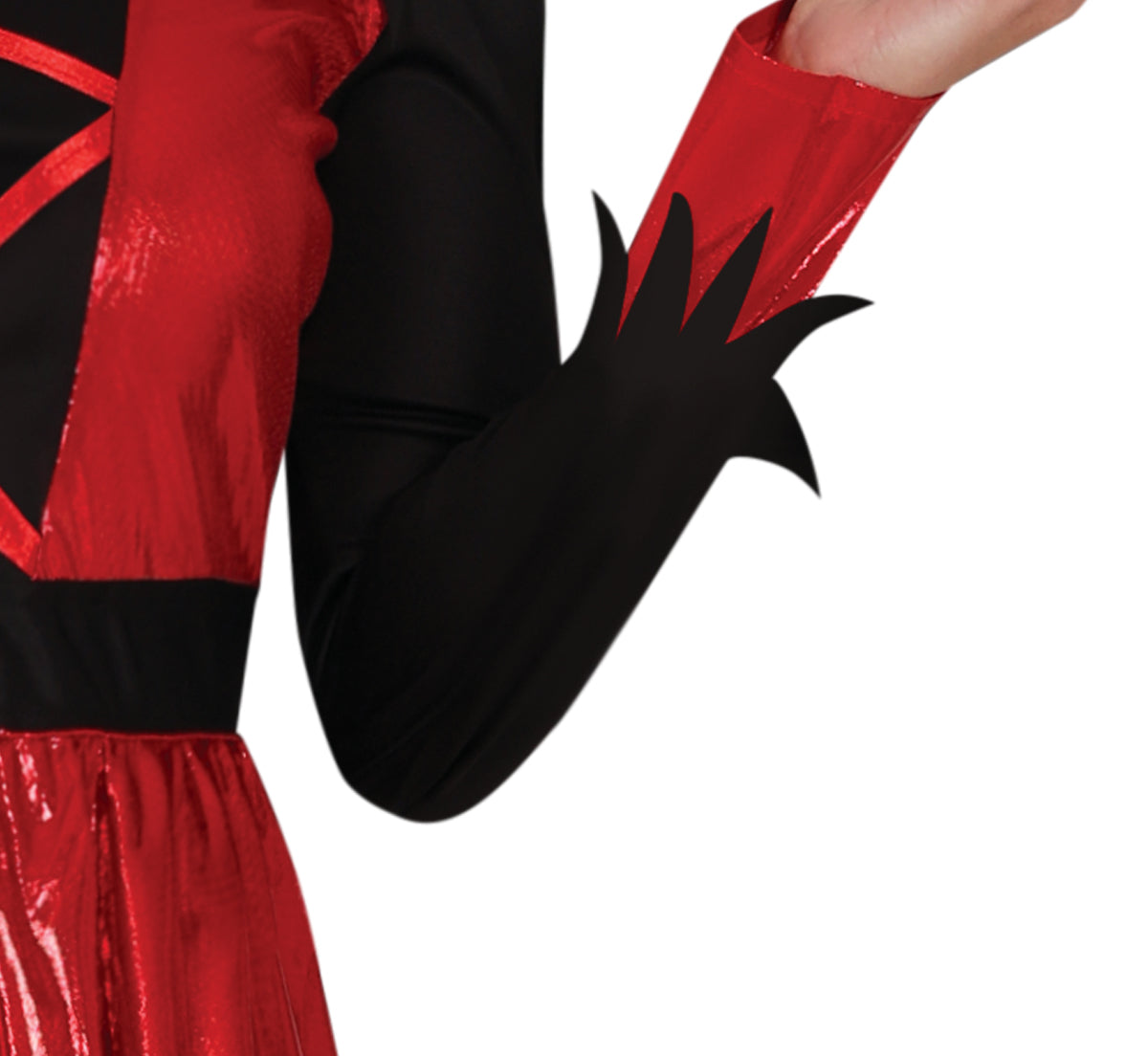 GP79912 – Dämonisches Halloween Kostüm Mit Hörnern – Größe: 36 - 38 (S), 38 - 40 (M), 42 - 44 (L) – Farbe: Rot / Schwarz