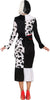 GP79915 – 50s Schurkin Halloween Kostuem – Größe: 36 - 38 (S), 38 - 40 (M), 42 - 44 (L) – Farbe: Weiß / Schwarz