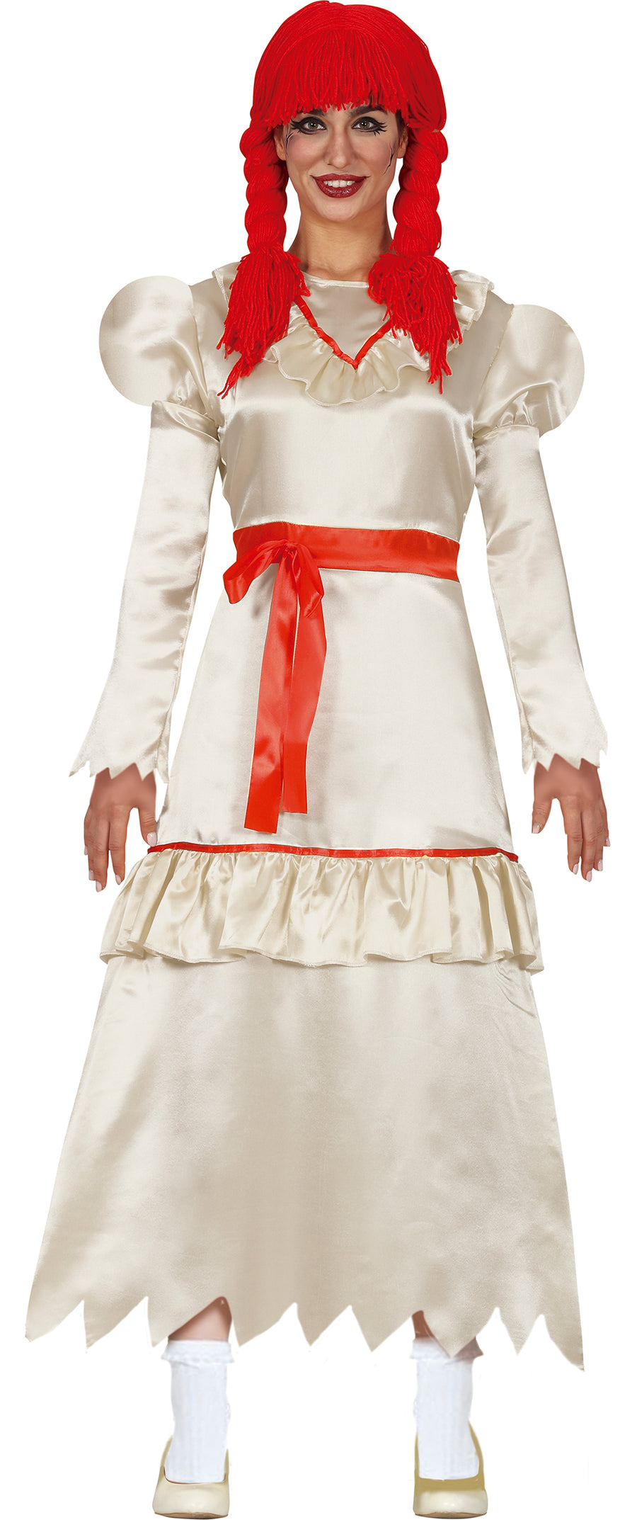 Verfluchte Puppe Kostüm für Damen beige