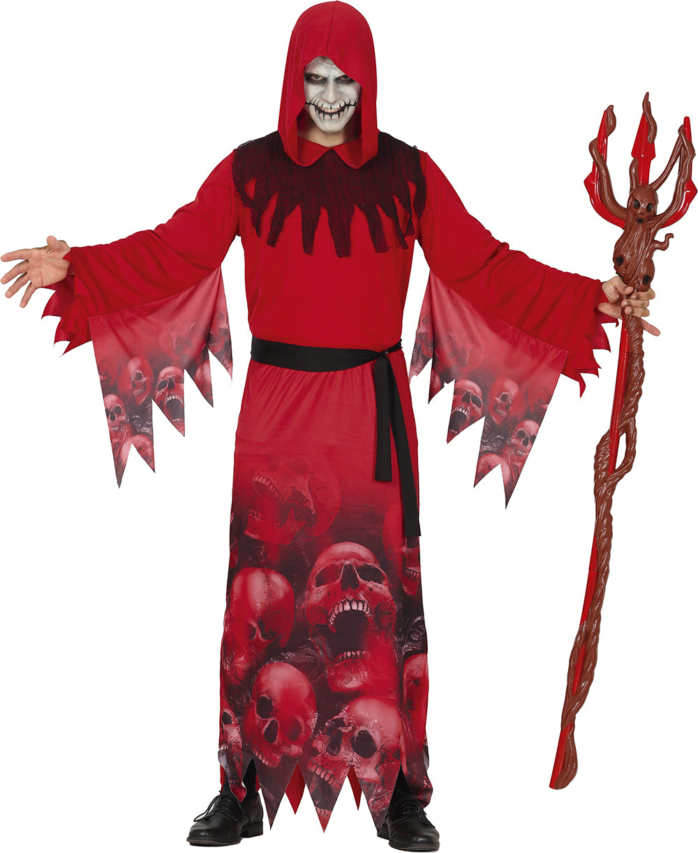 GP79927 – Dämonisches Reaper Gewand Rot Halloween – Größe: 52 - 54 (L) – Farbe: Rot