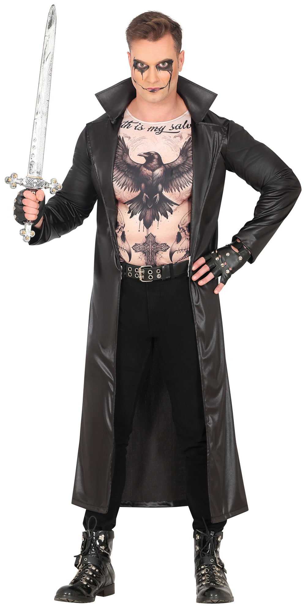 GP79928 – Vampir Jäger Halloween Outfit Edel – Größe: 52 - 54 (L) – Farbe: Schwarz