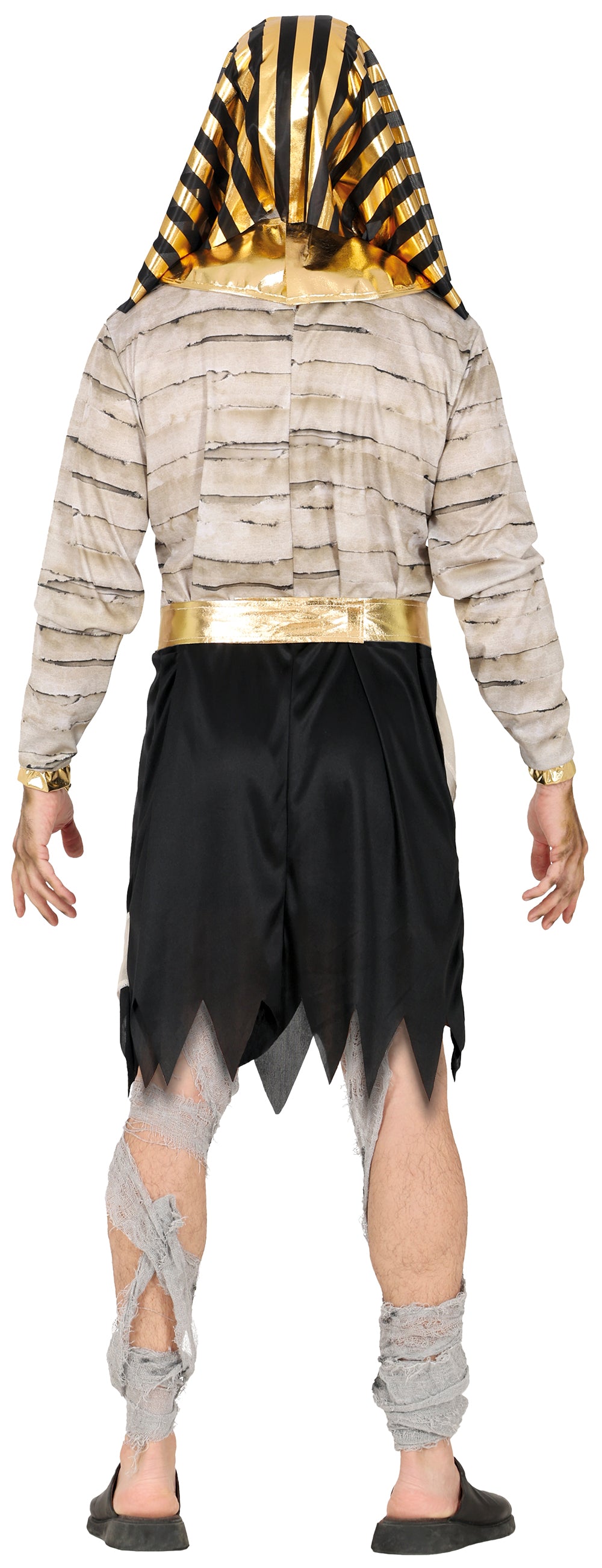 GP79929 – Pharao Mumie Ägyptisches Halloween – Größe: 48 - 50 (M), 52 - 54 (L) – Farbe: Beige / Schwarz