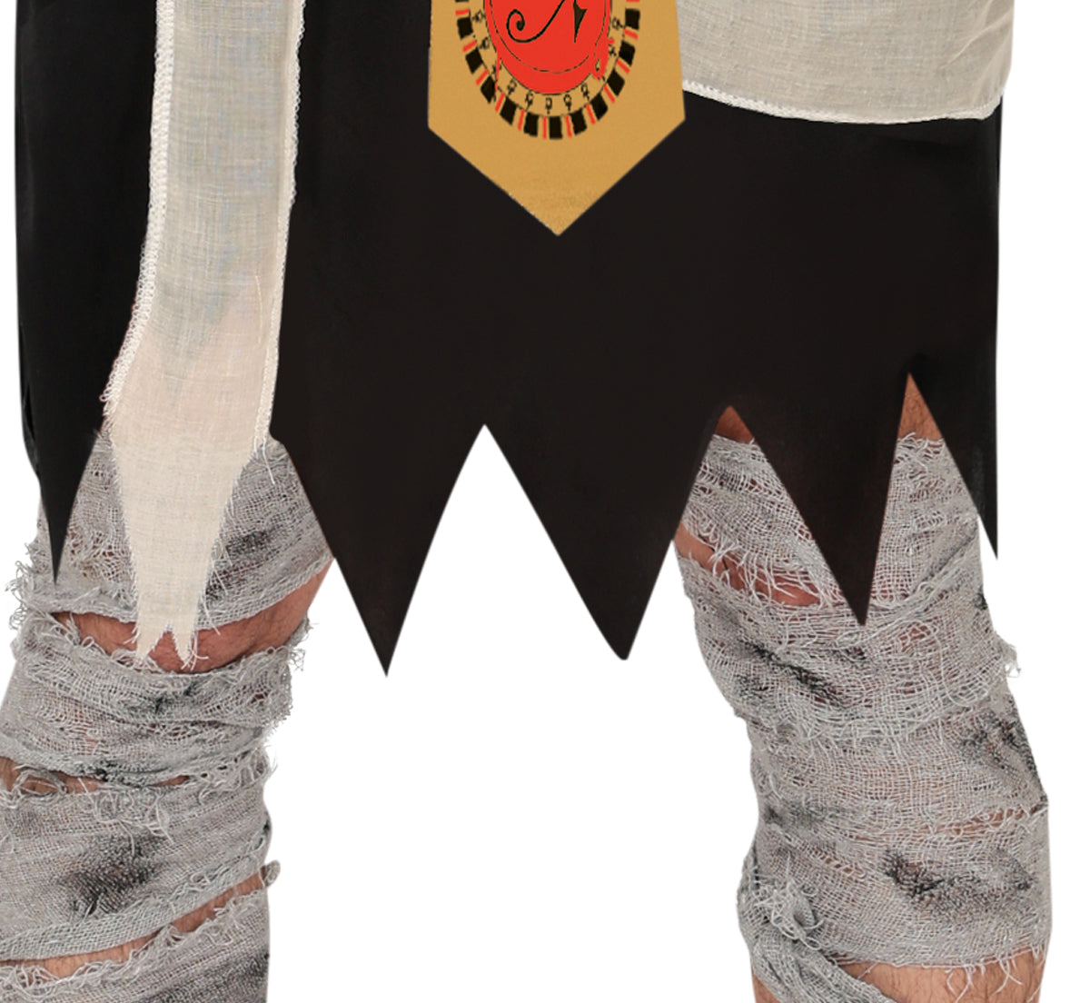 GP79929 – Pharao Mumie Ägyptisches Halloween – Größe: 48 - 50 (M), 52 - 54 (L) – Farbe: Beige / Schwarz