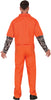GP79933 – Dieb Kostüm Halloween Overall Tattoo – Größe: 48 - 50 (M), 52 - 54 (L) – Farbe: Orange