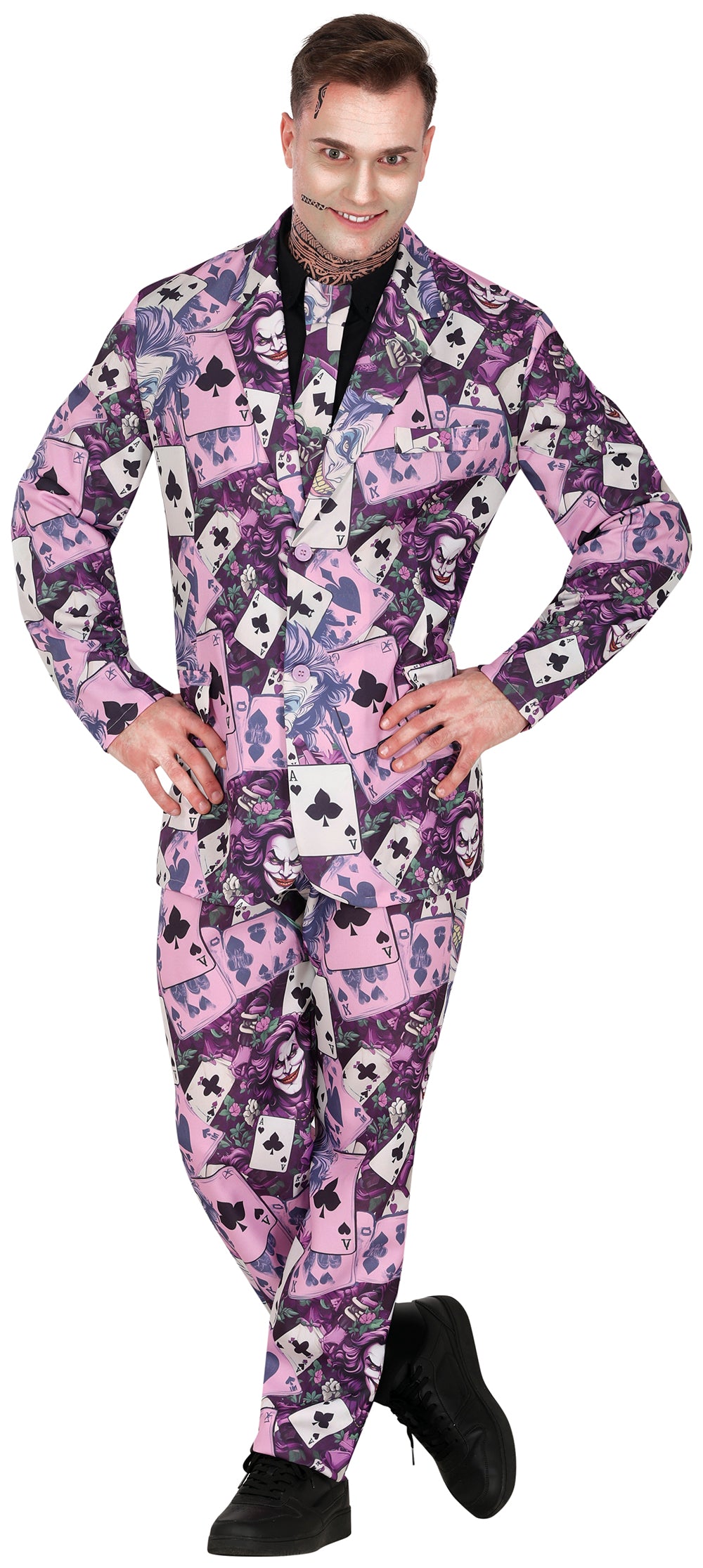 GP79937 – Mr Smile Comic Halloween Gentleman – Größe: 48 - 50 (M), 52 - 54 (L) – Farbe: Lila