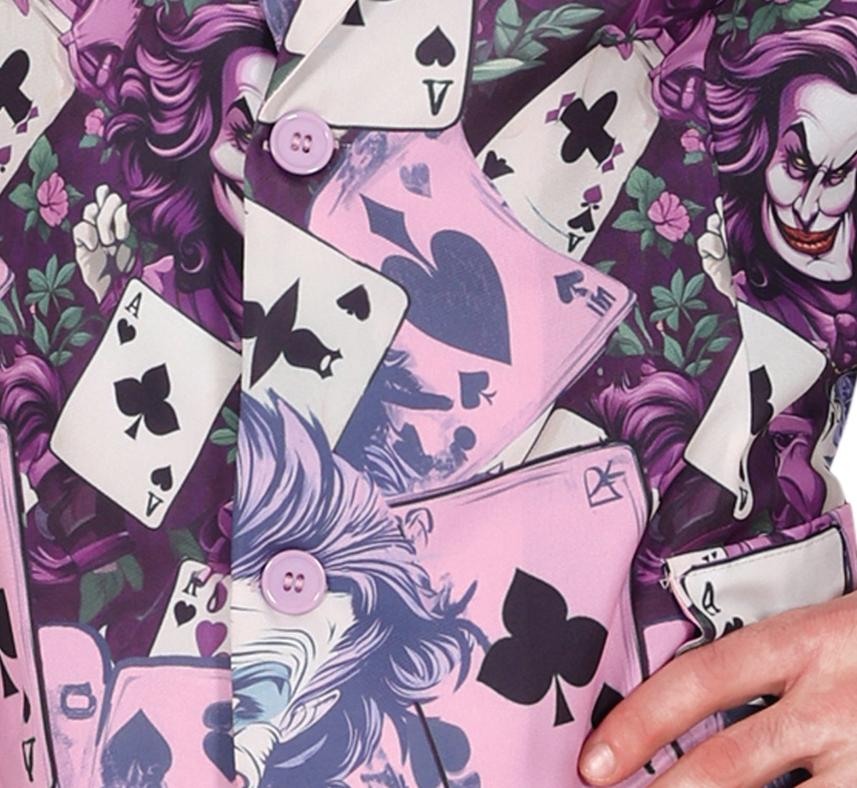 GP79937 – Mr Smile Comic Halloween Gentleman – Größe: 48 - 50 (M), 52 - 54 (L) – Farbe: Lila