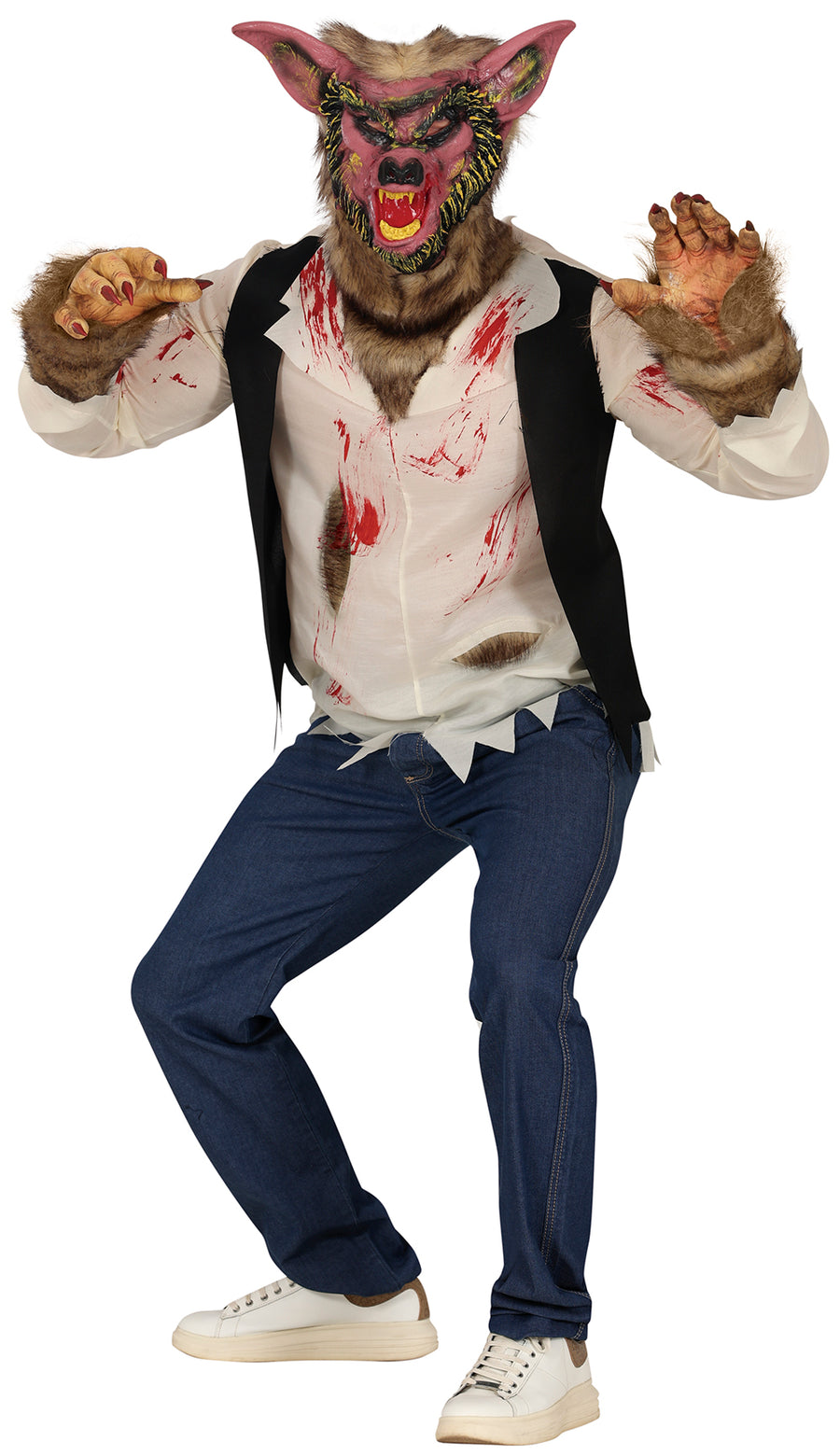 Werwolf Halloween Kostüm Blutiges Monster