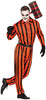 GP79941 – Clown Halloween Kostüm Streifen Narr – Größe: 52 - 54 (L) – Farbe: Orange / Schwarz