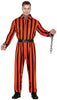 GP79941 – Clown Halloween Kostüm Streifen Narr – Größe: 52 - 54 (L) – Farbe: Orange / Schwarz