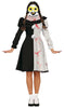 GP79954 – Clown Horror Halloween Kostüm Gruseliger Spaß – Größe: 36 - 38 (S), 38 - 40 (M), 42 - 44 (L) – Farbe: Weiß / Schwarz