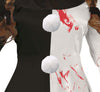 GP79954 – Clown Horror Halloween Kostüm Gruseliger Spaß – Größe: 36 - 38 (S), 38 - 40 (M), 42 - 44 (L) – Farbe: Weiß / Schwarz