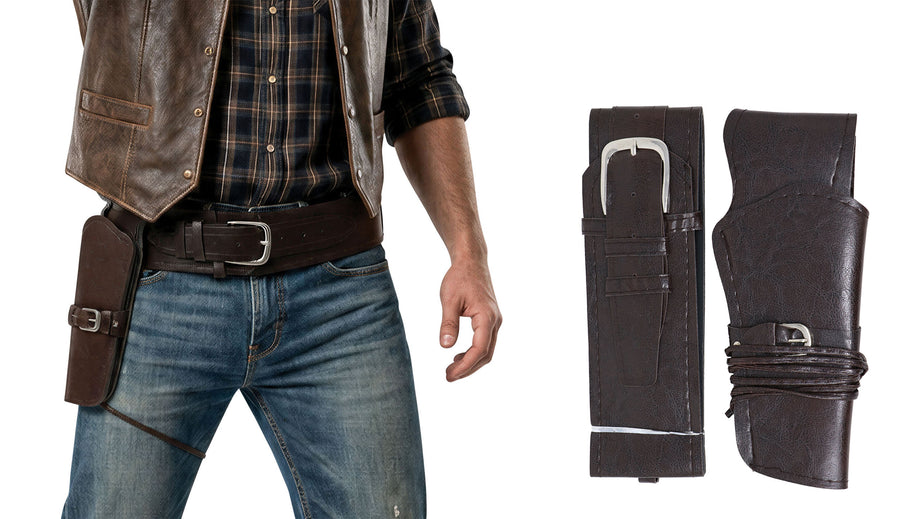 Cowboy Gürtel für Erwachsene braun Western