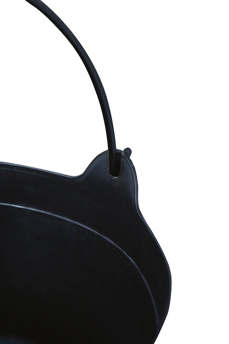 GP19411 – Hexenkessel 24 cm schwarz mit Henkel – Farbe: Schwarz