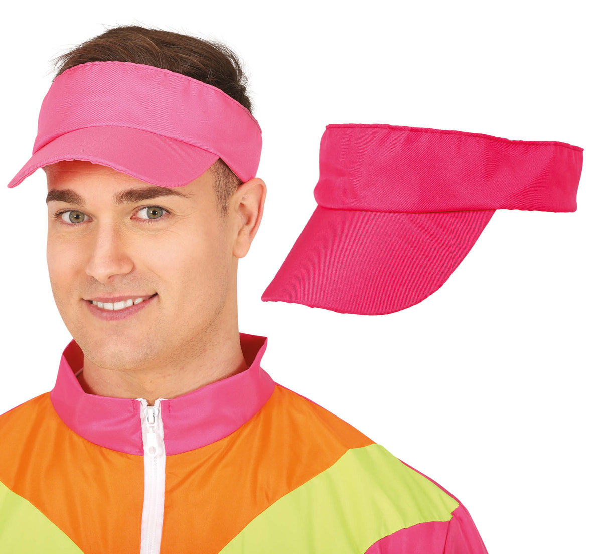 GP13813 – 80er Visor für Erwachsene Neon – Farbe: Pink