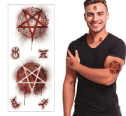 Horror Tattoos für Erwachsene 30 x 13 cm, Bild 1