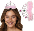Prinzessin Diadem für Damen silber mit Marabu