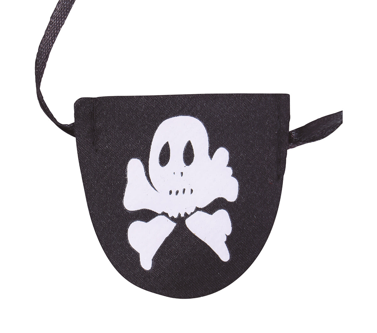 GP16509 – Piraten Augenklappe für Erwachsene mit Totenkopf – Farbe: Schwarz