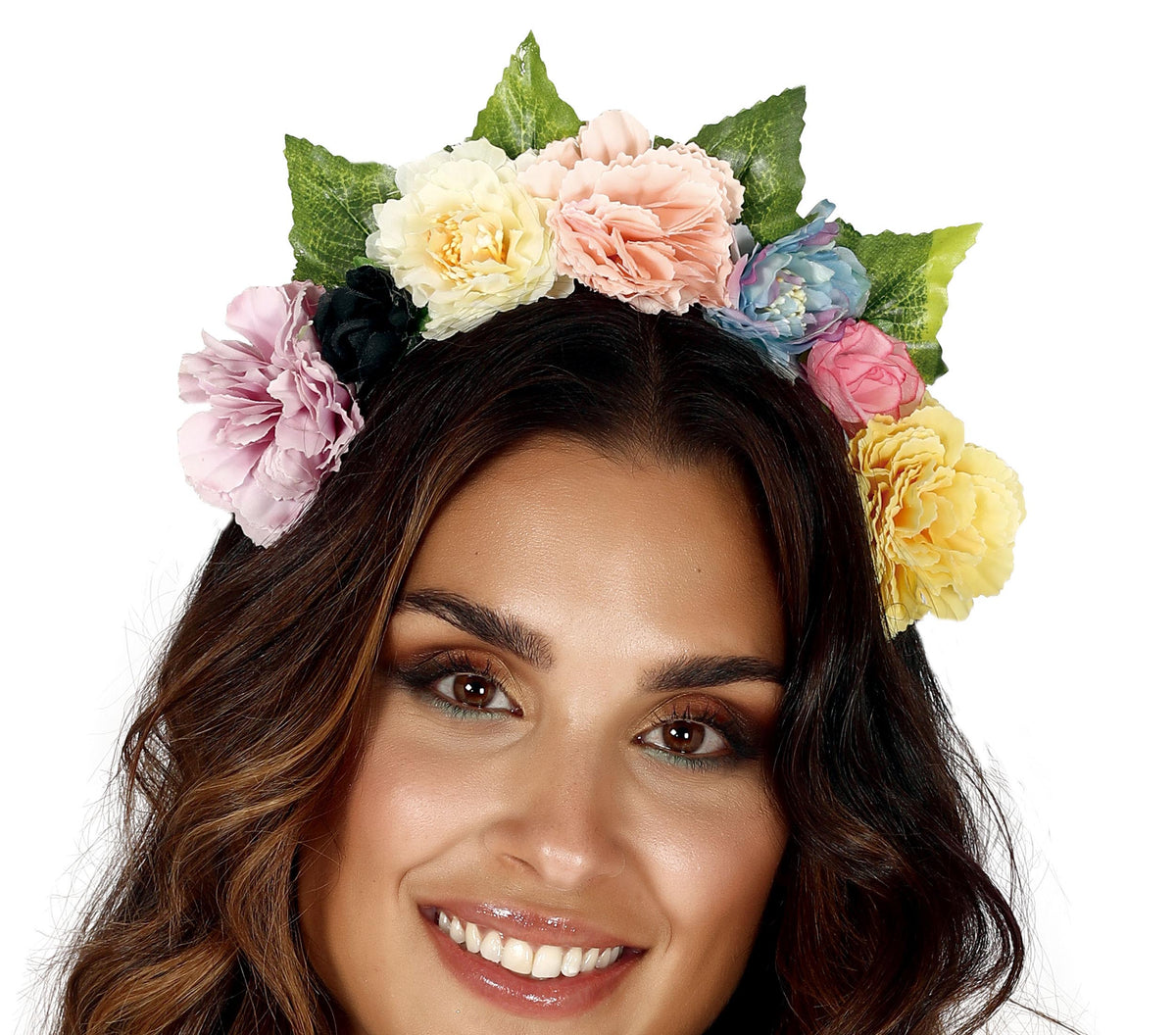GP17969 – Blumen Haarreif für Damen bunt in Pastell – Farbe: Mehrfarbig