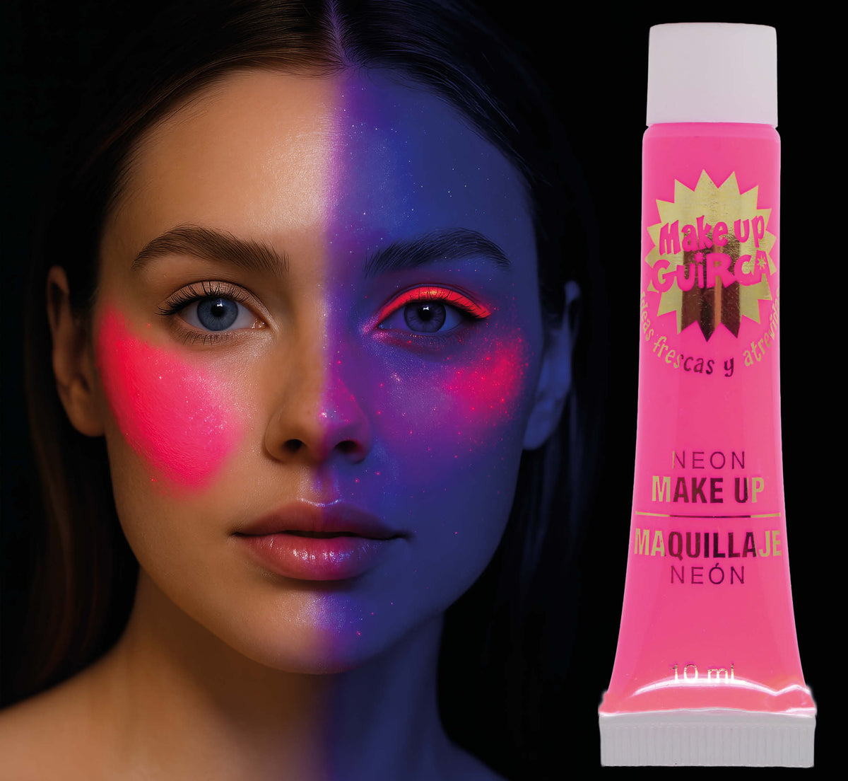 GP15658 – Neon Schminke 10 ml UV Schwarzlicht – Farbe: Pink