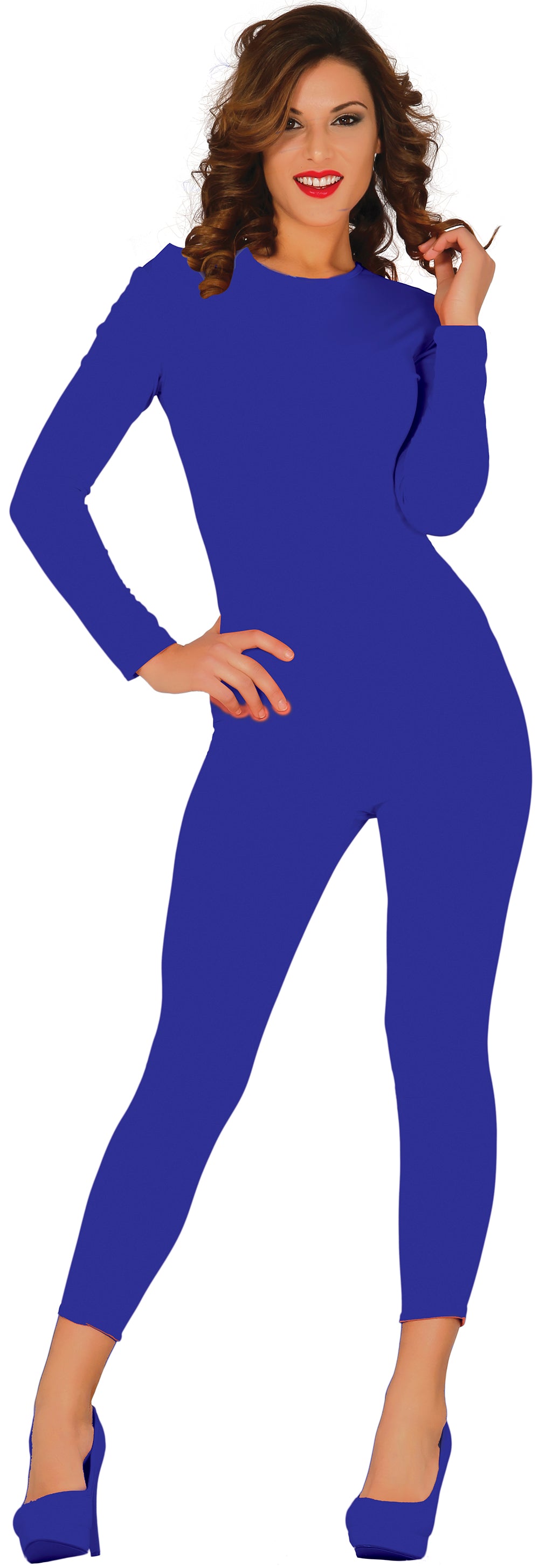 GP80010 – Karneval Ganzkörper Anzug Blau Kostüm – Größe: 38 - 40 (M) – Farbe: Blau