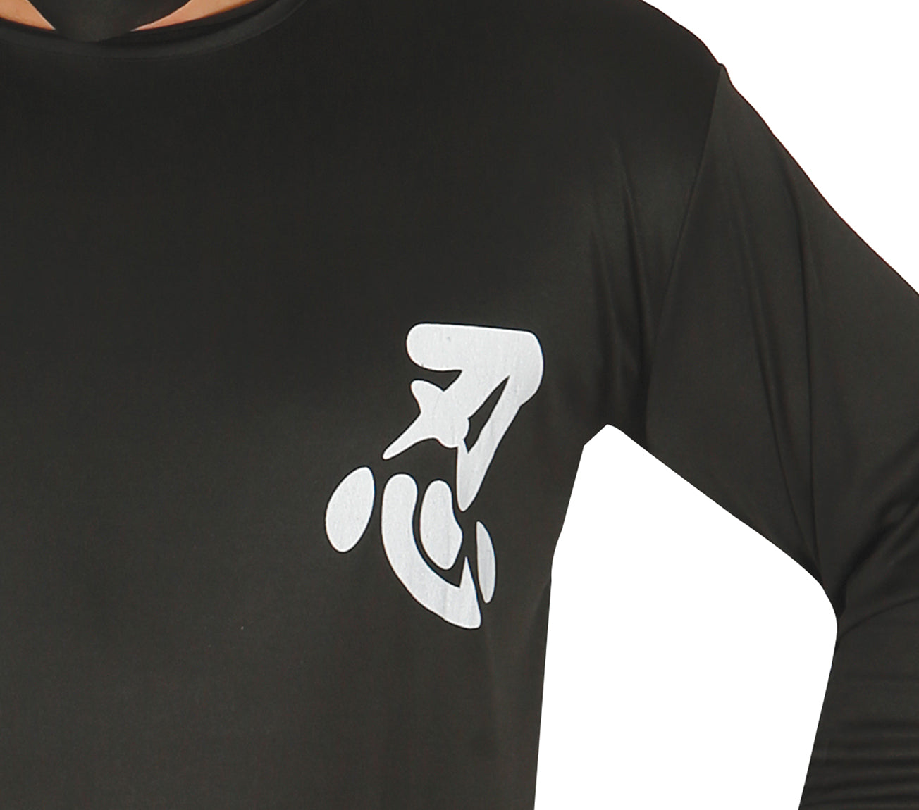 GP80025 – Ninja Kämpfer Kostüm Schwarz Geheimnisvoll – Größe: 52 - 54 (L) – Farbe: Schwarz
