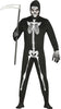 GP80027 – Skelett Reaper Halloween Anzug Mit Kapuze – Größe: 52 - 54 (L) – Farbe: Schwarz