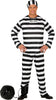 GP80029 – Dieb Kostüm Karneval Gefängnis – Größe: 52 - 54 (L), 54 - 56 (XL) – Farbe: Schwarz