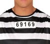 GP80029 – Dieb Kostüm Karneval Gefängnis – Größe: 52 - 54 (L), 54 - 56 (XL) – Farbe: Schwarz