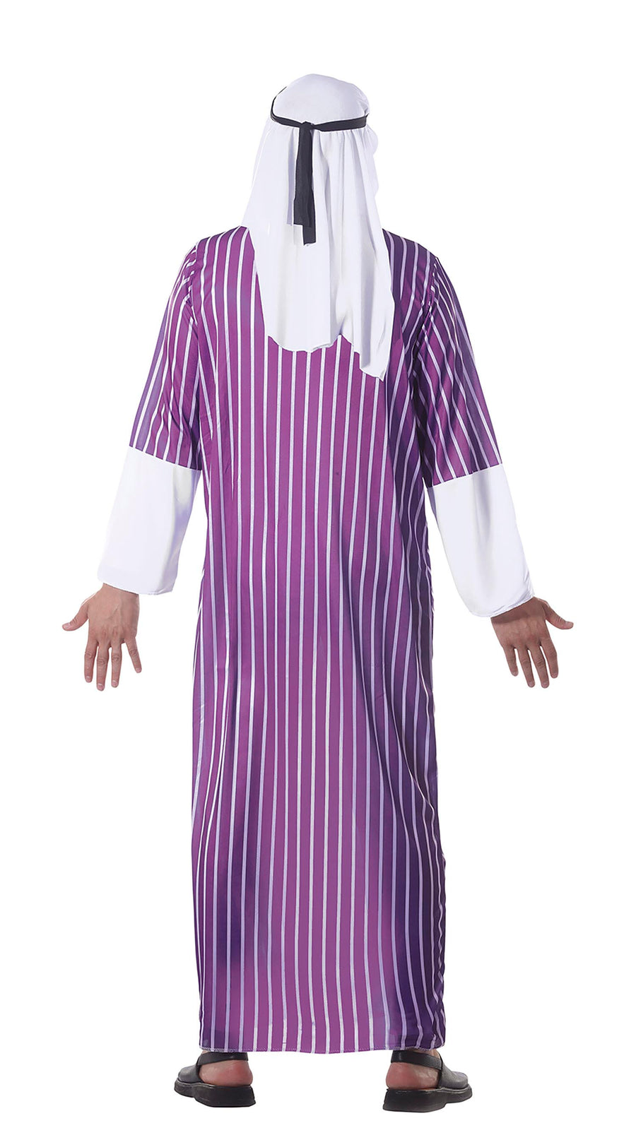 GP80067 – Wüstenprinz Lila Tunika Sheik Gewand – Größe: 48 - 50 (M) – Farbe: Weiß, Ansicht 2