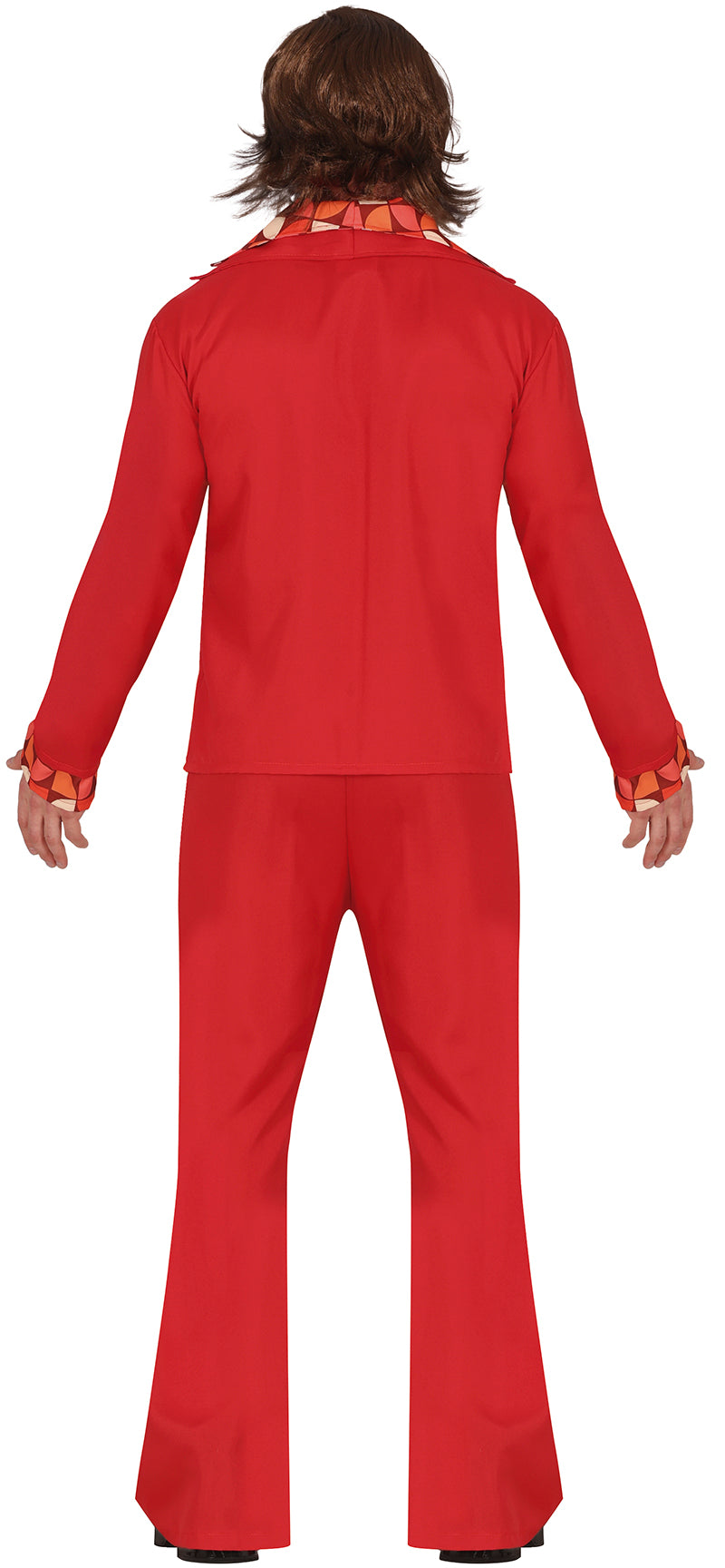 GP80152 – Disco Tänzer 70s Retro Kostüm Karneval – Größe: 48 - 50 (M) – Farbe: Rot, Ansicht 2