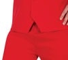 GP80152 – Disco Tänzer 70s Retro Kostüm Karneval – Größe: 48 - 50 (M) – Farbe: Rot