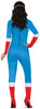 GP80155 – Superheldin Kostüm Comic Abenteurerin – Größe: 36 - 38 (S) – Farbe: Blau
