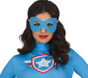 GP80155 – Superheldin Kostüm Comic Abenteurerin – Größe: 42 - 44 (L) – Farbe: Blau