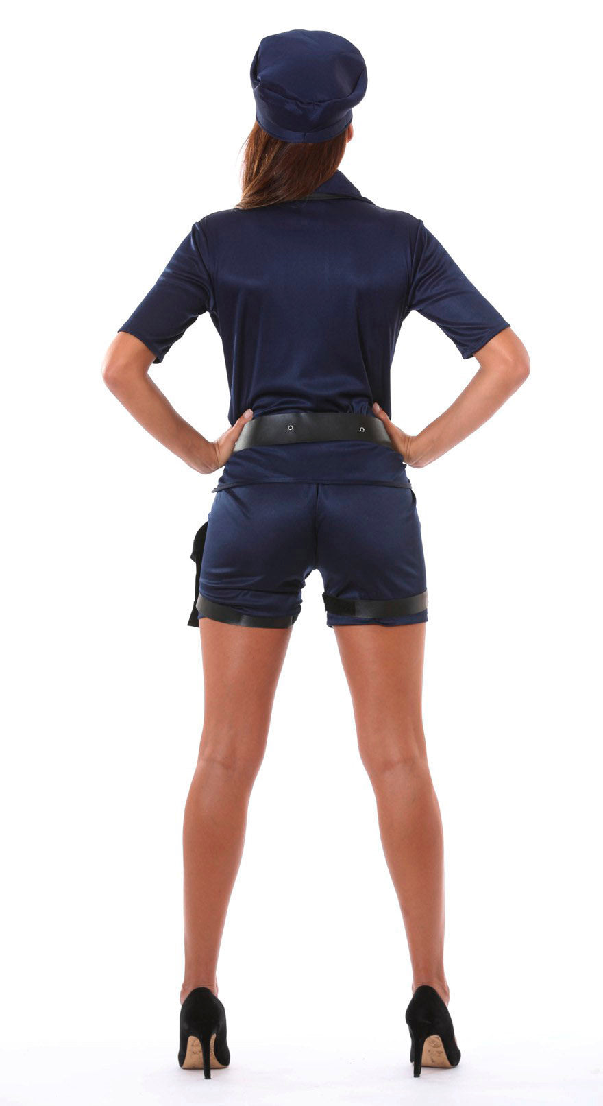 GP80168 – Polizei Karneval Kostüm Uniform – Größe: 42 - 44 (L) – Farbe: Schwarz, Ansicht 2