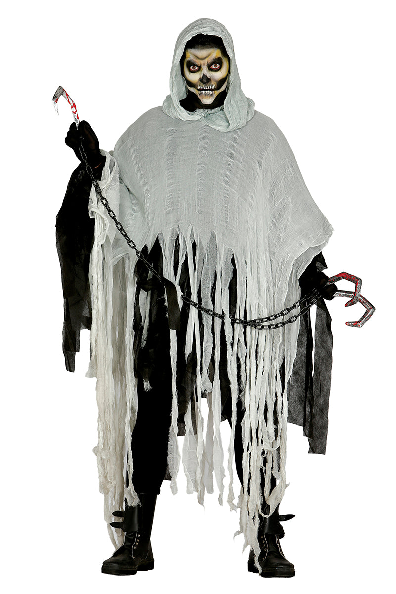 GP80171 – Halloween Kapuze Gruselgeist Unheimlicher Schatten – Größe: 52 - 54 (L) – Farbe: Schwarz