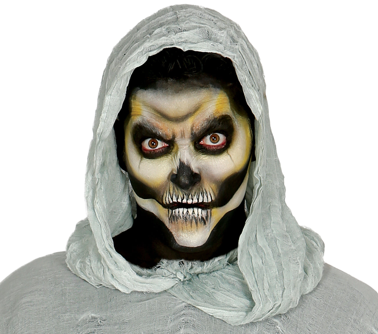 GP80171 – Halloween Kapuze Gruselgeist Unheimlicher Schatten – Größe: 52 - 54 (L) – Farbe: Schwarz