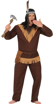 Indianer Kostüm für Herren mit Fransen, Bild 1