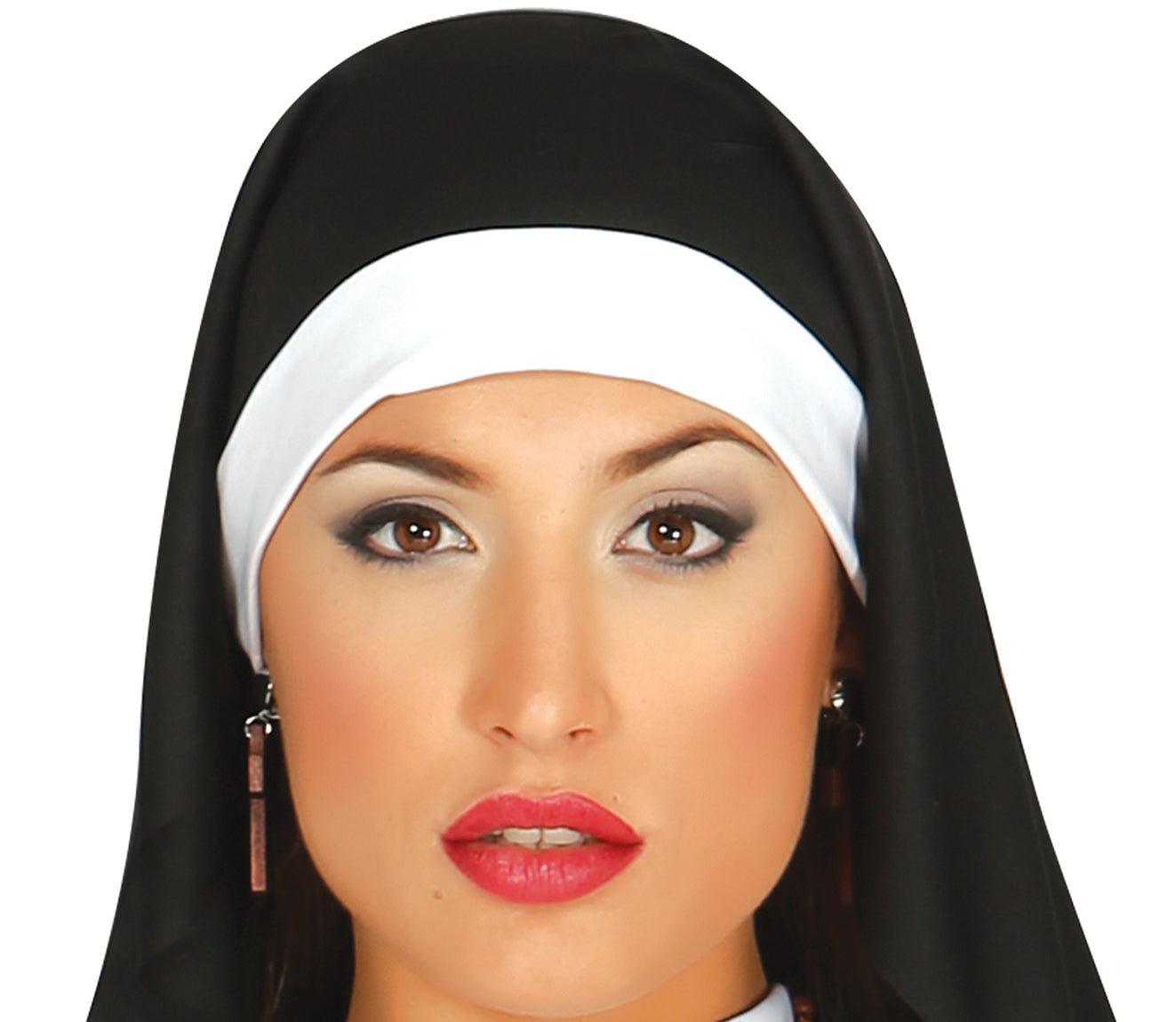 GP80181 – Religion Mystisches Nonnen Kostüm – Größe: 42 - 44 (L) – Farbe: Schwarz
