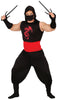 GP80209 – Ninja Dragon Krieger Outfit Karneval – Größe: 52 - 54 (L) – Farbe: Schwarz