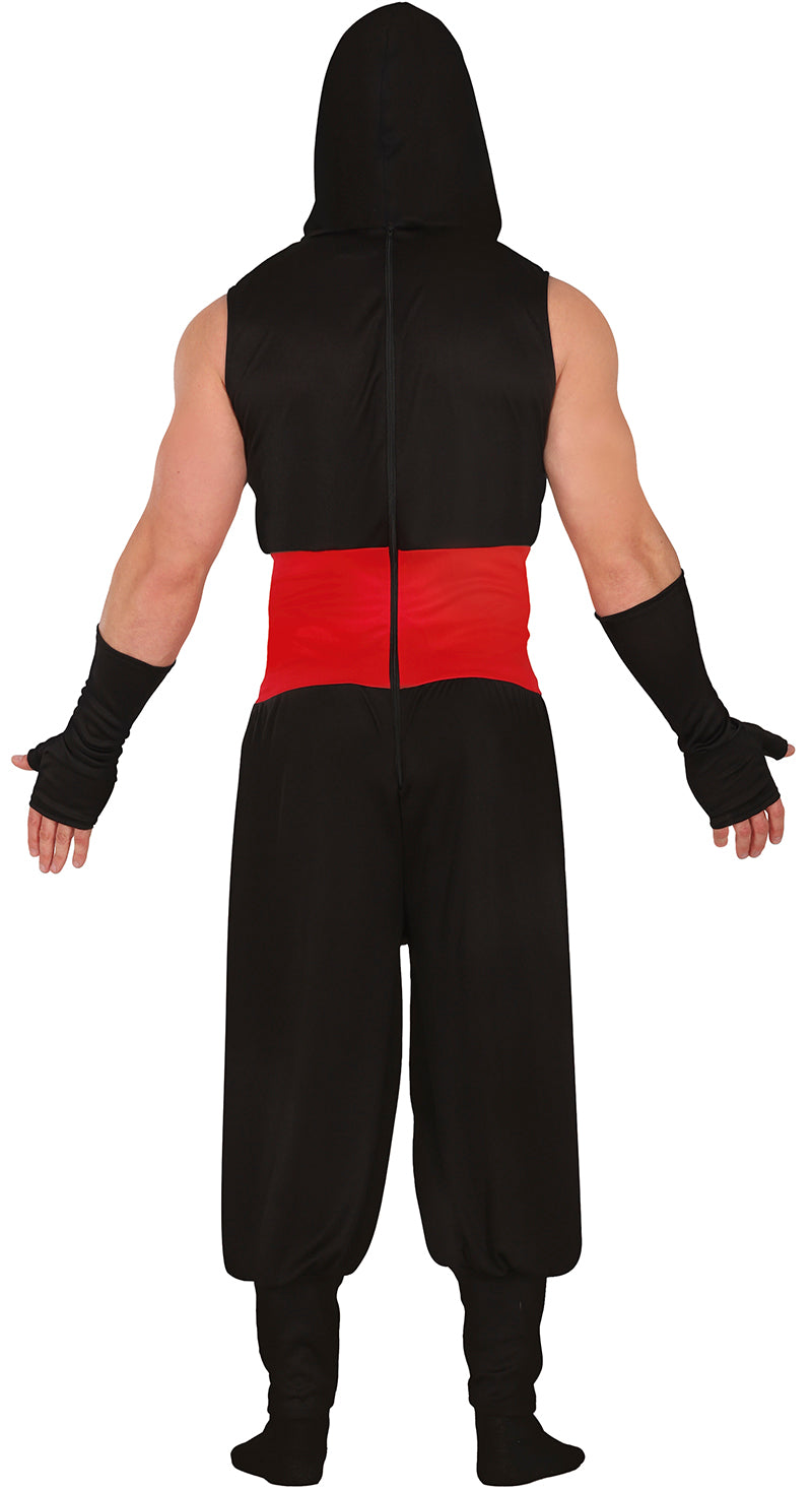 GP80209 – Ninja Dragon Krieger Outfit Karneval – Größe: 52 - 54 (L) – Farbe: Schwarz, Ansicht 2