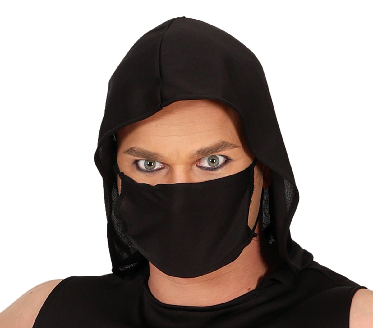 GP80209 – Ninja Dragon Krieger Outfit Karneval – Größe: 52 - 54 (L) – Farbe: Schwarz