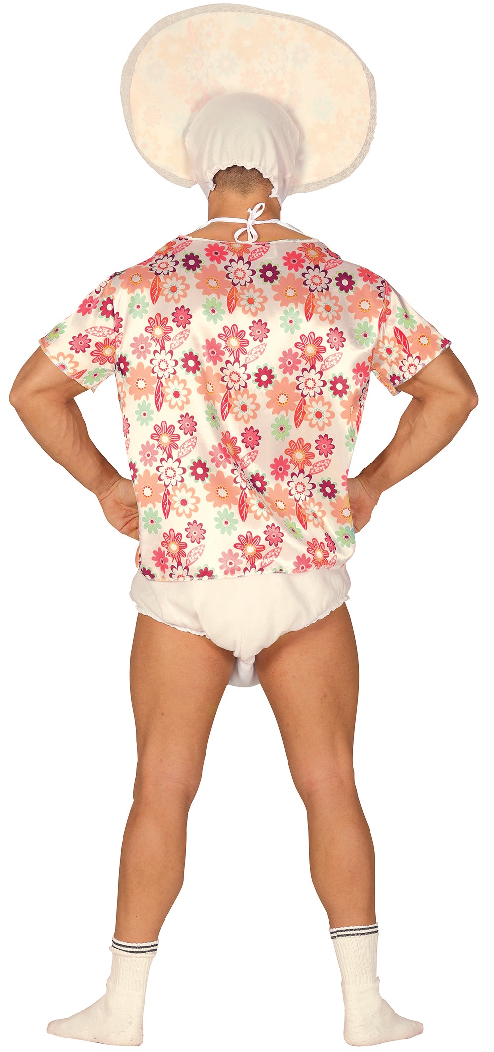 GP80210 – Junggesellenabschied Riesenbaby Outfit Humor – Größe: 52 - 54 (L) – Farbe: Weiß