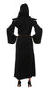 GP80214 – Halloween Priesterin Gewand Kapuzenkleid – Größe: 42 - 44 (L) – Farbe: Schwarz