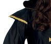 GP80214 – Halloween Priesterin Gewand Kapuzenkleid – Größe: 42 - 44 (L) – Farbe: Schwarz