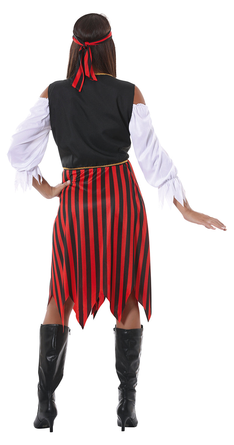 GP80220 – Piraten Königin Karnevalskostüm – Größe: 42 - 44 (L) – Farbe: Schwarz, Ansicht 2