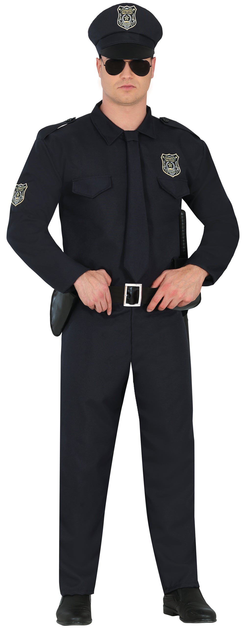 GP80251 – Polizei Kommandant Karnevalskostüm – Größe: 48 - 50 (M) – Farbe: Schwarz
